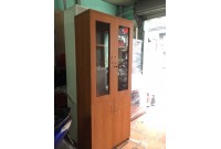 THANH LÝ TỦ KỆ HỒ SƠ CỬA KÍNH 2 CÁNH VÀNG VÂN GỖ